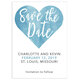 Blue Watercolor Heart Save The Date Announcements Image 4 of 4